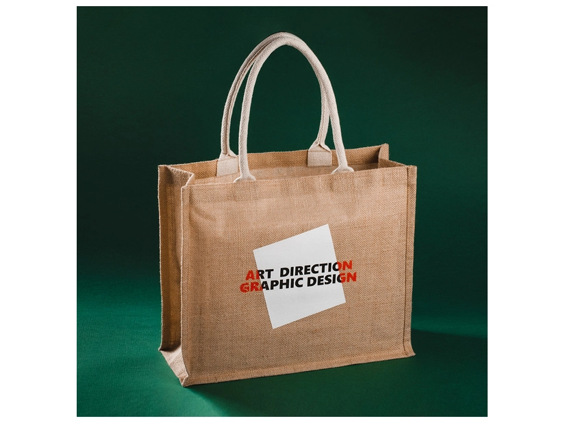 Torba na zakupy z juty Natural Shopper, beżowy