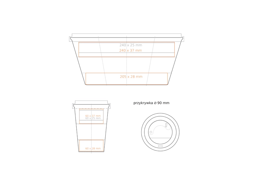 Kubkek porcelanowy z pokrywką 350ml