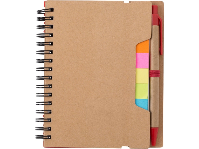 Notes z długopisem i linijka, karteczki samoprzylepne