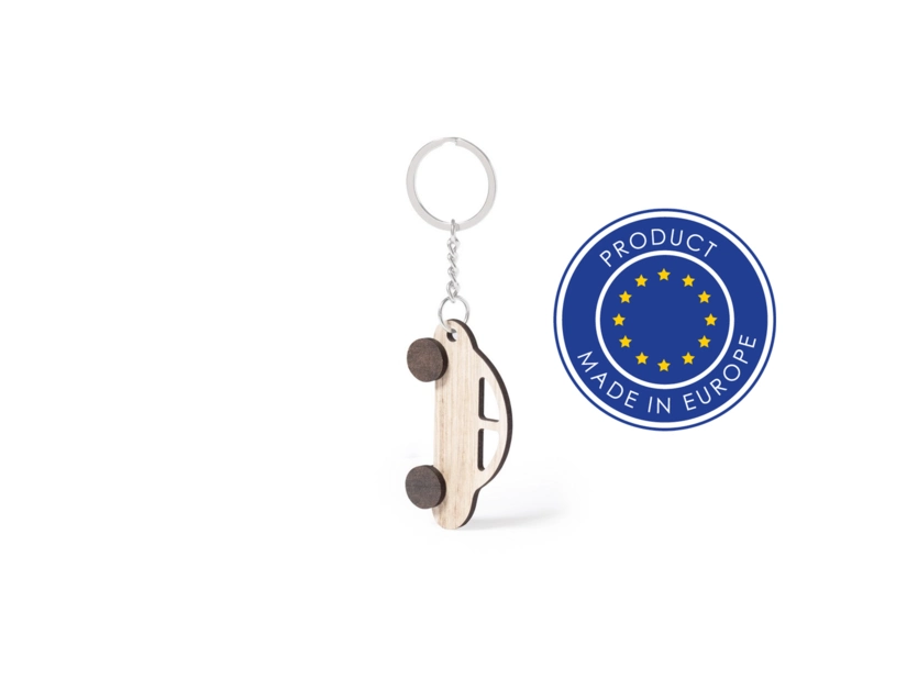 Drewniany brelok do kluczy samochód