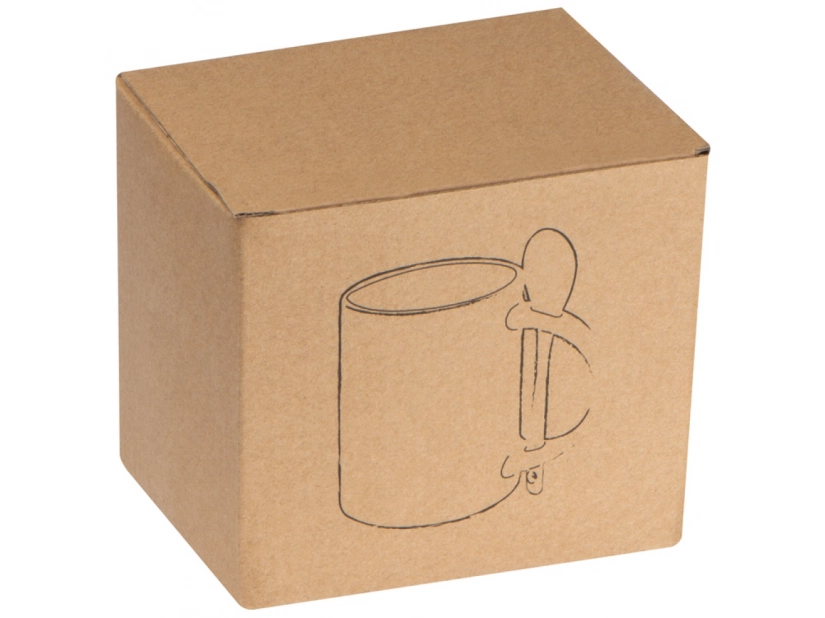 Kubek ceramiczny z łyżeczką, 300 ml