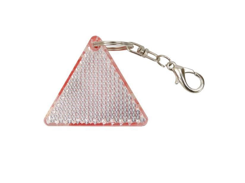 Brelok odblaskowy safe do nadruku logo, czerwony/biały