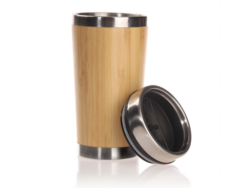 Bambusowy kubek termiczny do firmowego nadruku logo, 400 ml