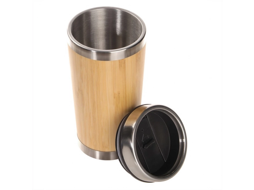 Bambusowy kubek termiczny do firmowego nadruku logo, 400 ml