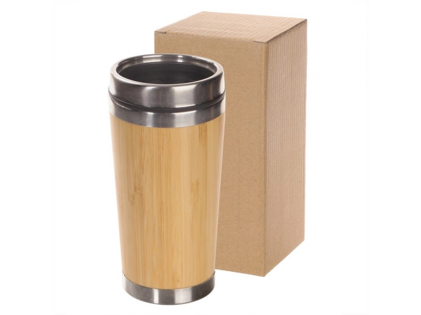 Bambusowy kubek termiczny do firmowego nadruku logo, 400 ml