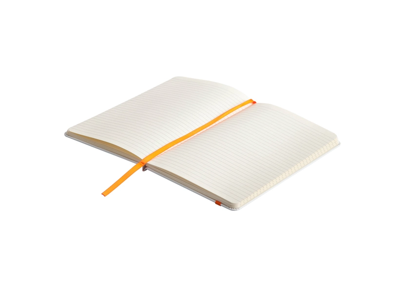 Notatnik Carmona 130x210/80k linia, pomarańczowy/biały 
