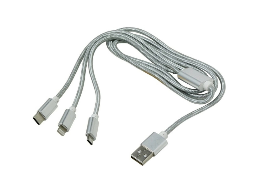 Kabel do ładowania, srebrny