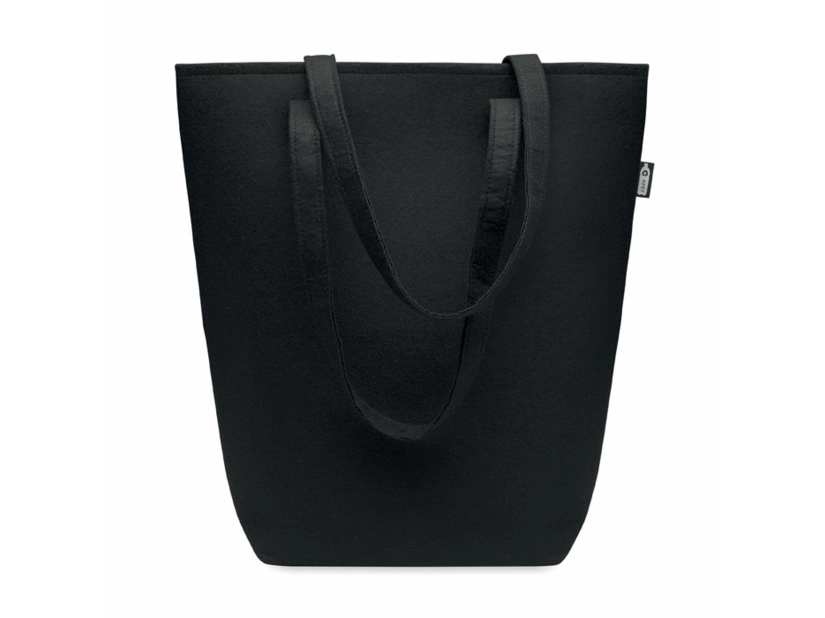 Torba na zakupy z filcu RPET Nata, czarna
