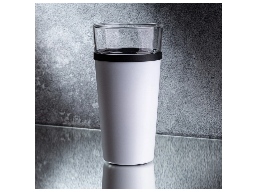 Kubek szklany 400ml, biały