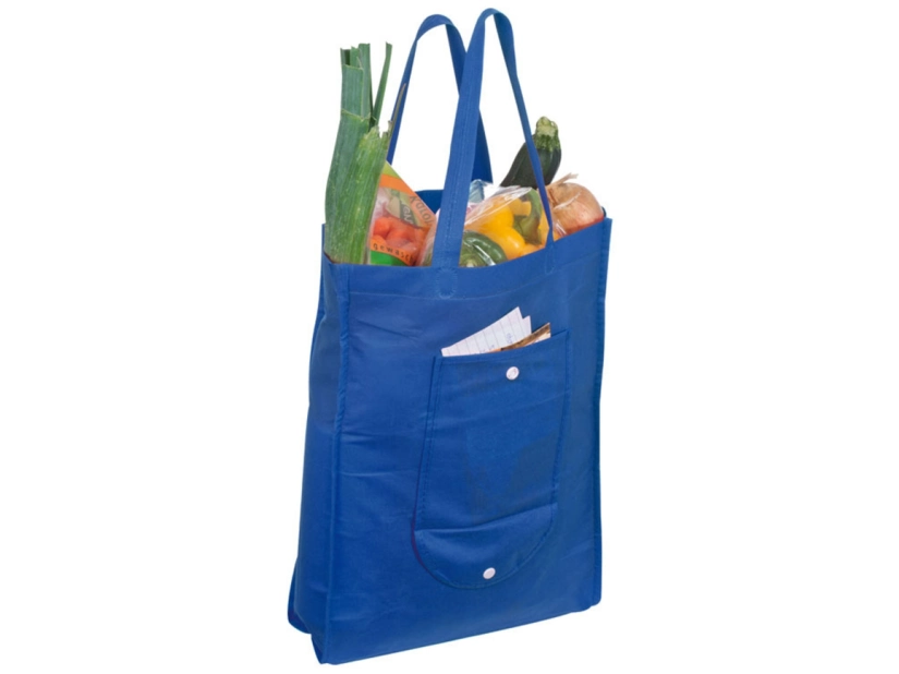 Składana torba na zakupy non-woven, niebieska