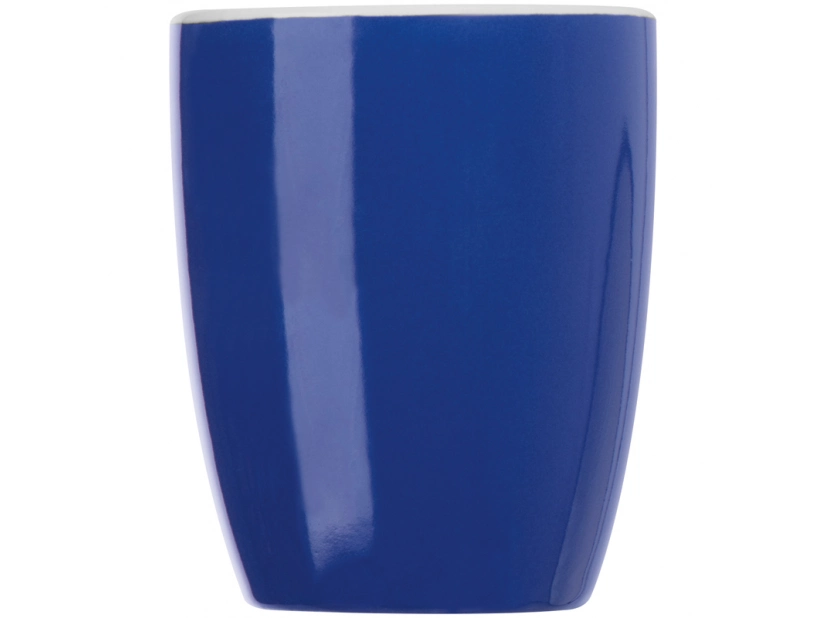 Reklamowy kubek ceramiczny biało niebieski 300 ml