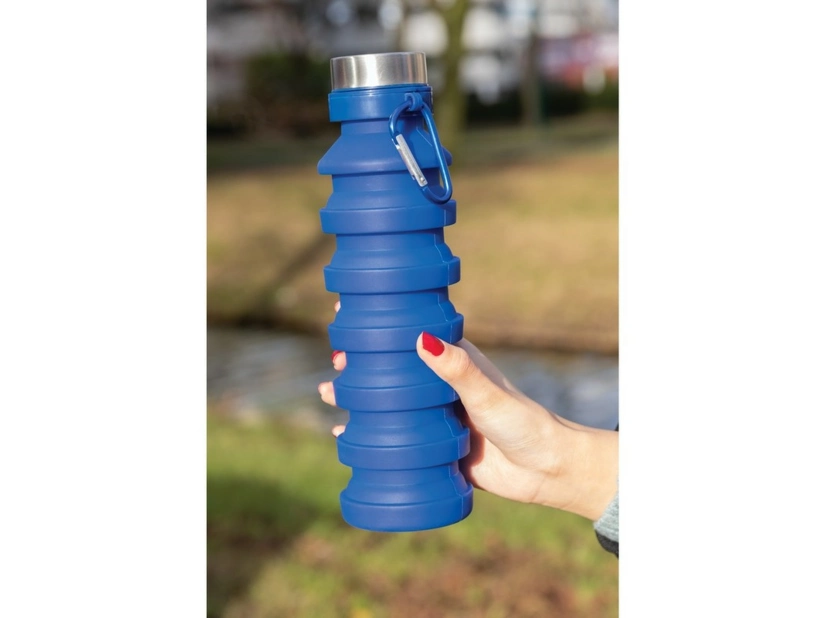 Składana butelka sportowa 550ml z karabińczykiem