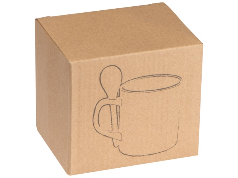 Kubek ceramiczny z nadrukiem 300 ml,  pomarańczowy