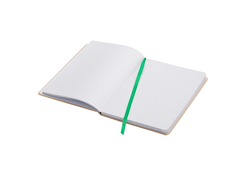 Firmowy notes z nadrukiem 145x210/80k kratka Lisboa, zielony/beżowy 