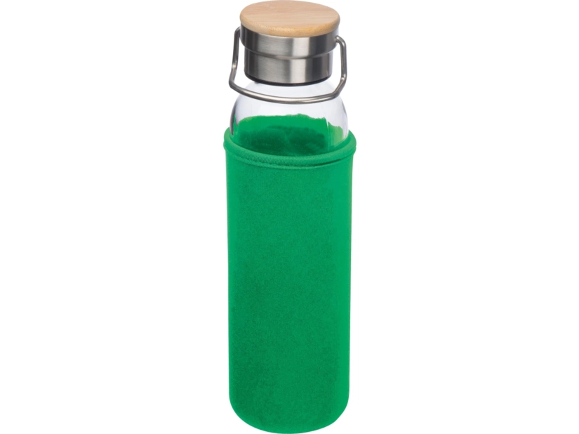 Szklana butelka w zielonym etui 600ml