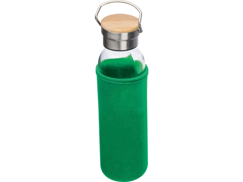 Szklana butelka w zielonym etui 600ml