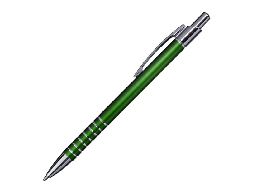 Zielony długopis aluminiowy z grawerem logo firmy