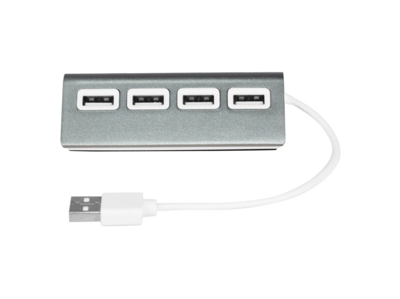 Rozgałęźnik USB 2.0 Fletcher, szary