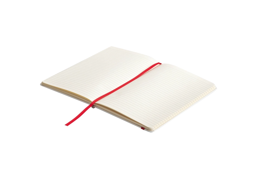 Notatnik Carmona 130x210/80k linia, czerwony/biały 