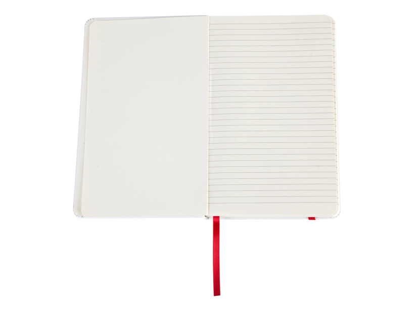 Notatnik Carmona 130x210/80k linia, czerwony/biały 