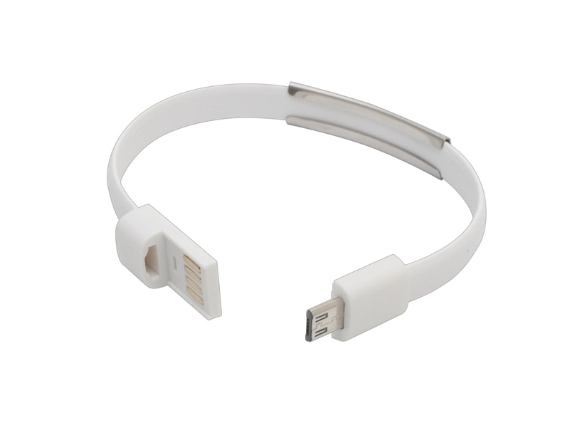 Bransoletka kabel USB Bracelet, biały 