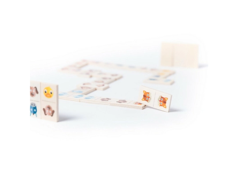 Gra domino z obrazkami zwierząt