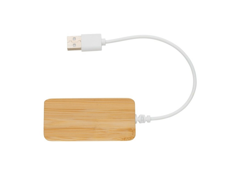 Bambusowy HUB USB 2.0 z USB typu C