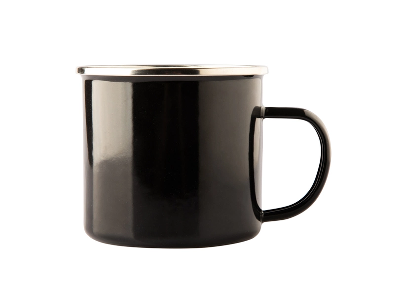 Kubek emaliowany Oldschool 500 ml, czarny