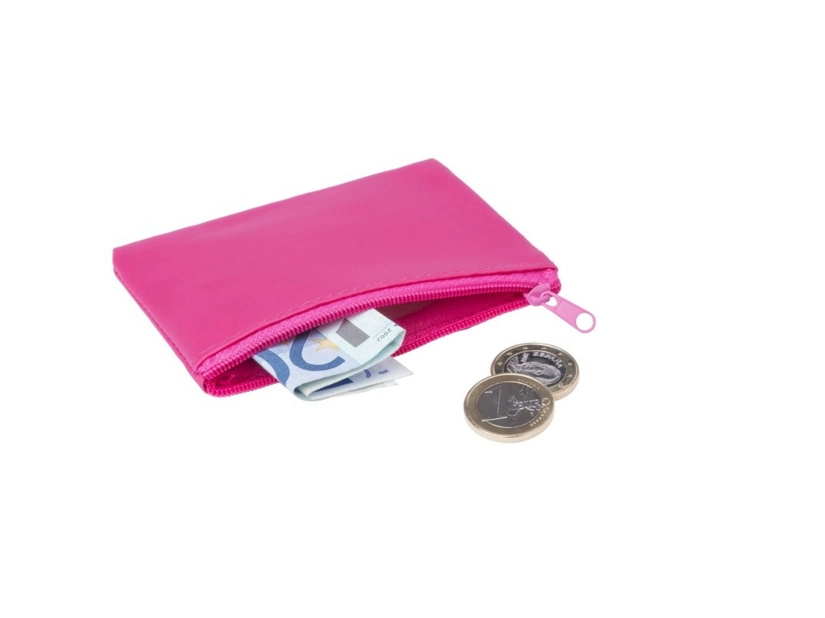 Różowy brelok etui na klucze PU z logo firmowym