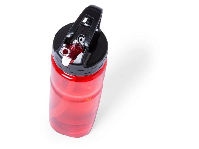 Czerwona butelka z tritanu ze słomką