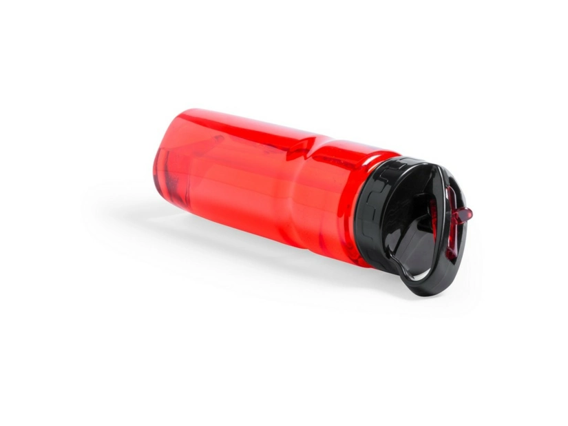 Czerwona butelka z tritanu ze słomką