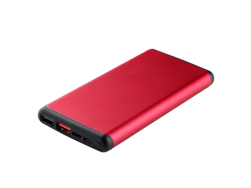 Bezprzewodowy power bank 10000 mAh @ Mauro Conti z przyssawkami, czerwony, 10W