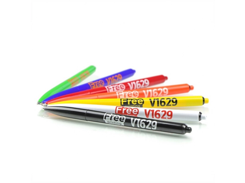 Długopis plastikowy jasnoniebieski z nadrukiem logo