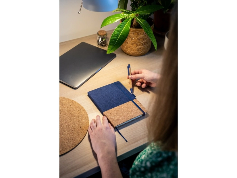 Korkowy notatnik A5 z długopisem | Layla