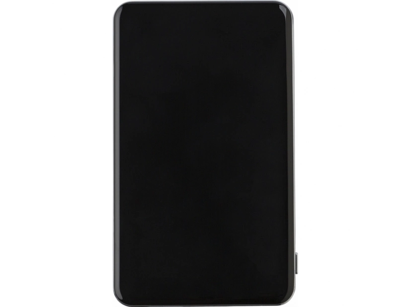 Power bank 5000mAh w czarnym kolorze@ do nadruku logo, najlepiej białego