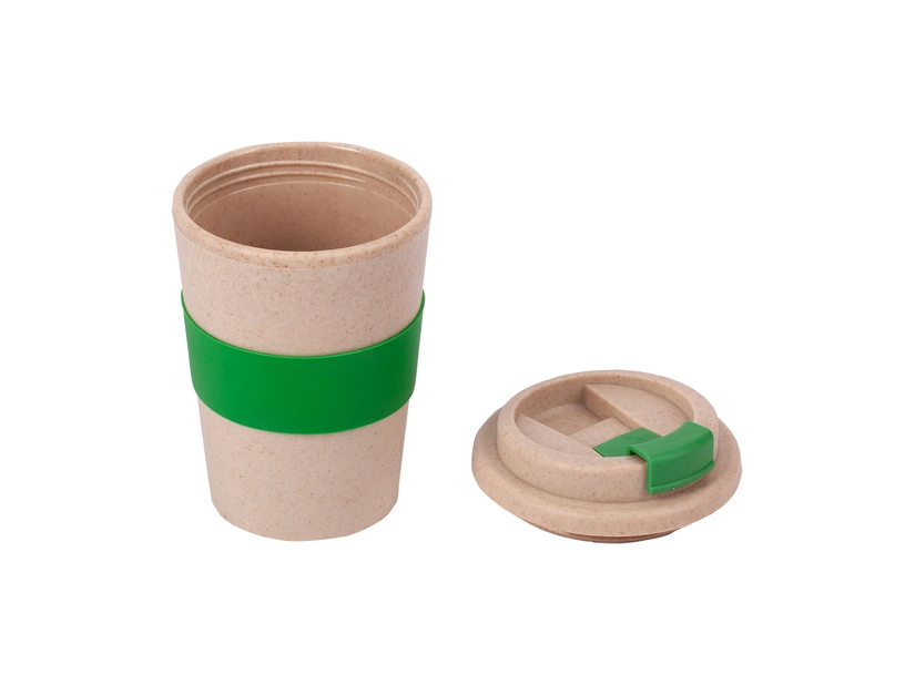 Dwuściankowy Kubek Eco Wheaty 350ml, zielony 