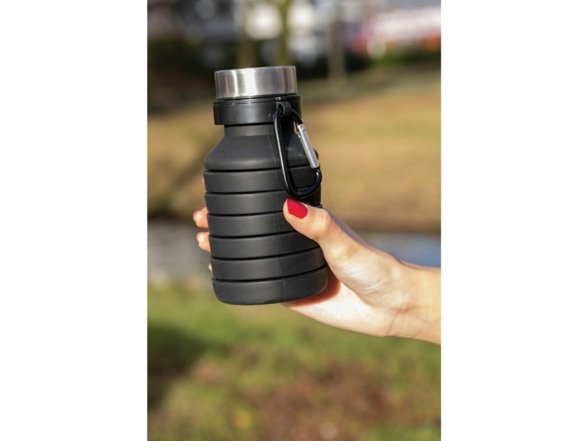 Składana butelka sportowa 550ml z karabińczykiem