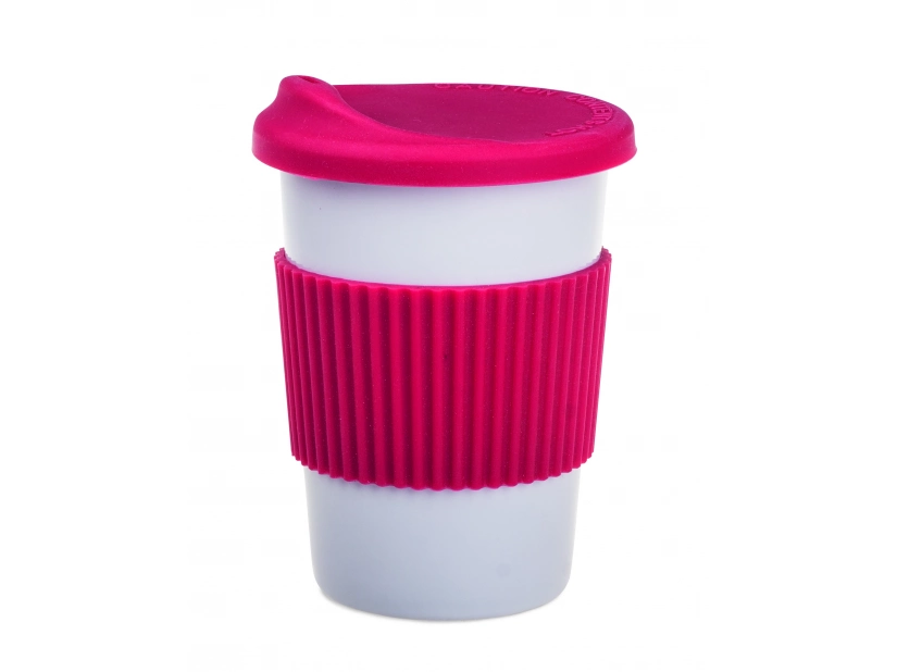 Kubek reklamowy Play&Go 320 ml, biały