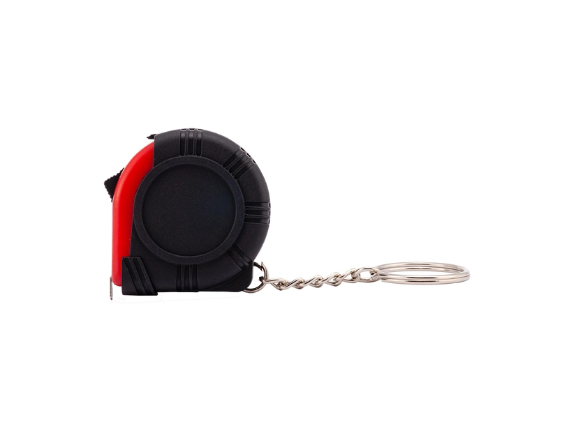 Brelok miarka reklamowa, zwijana 1m Exacto, czerwony kolor