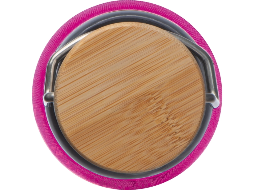 Szklana butelka w różowym etui 600ml