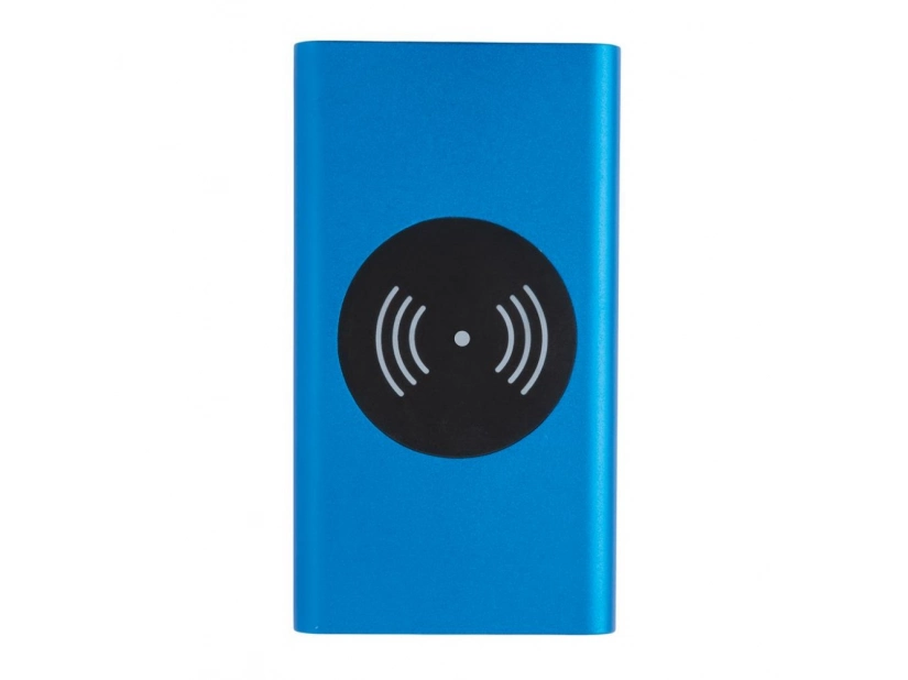 Powerbank aluminiowy jasnoniebieski 4000 mAh z logo firmy