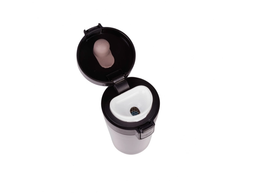 Kubek termiczny  sitkiem zatrzymującym fusy, 250 ml, czarny