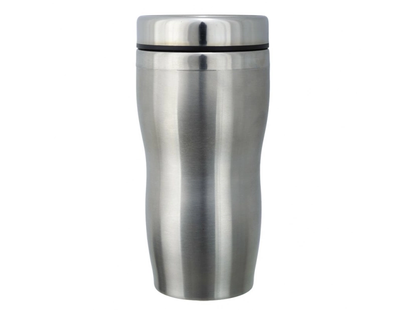 Kubek izotermiczny Sudbury 380 ml, srebrny/czarny 