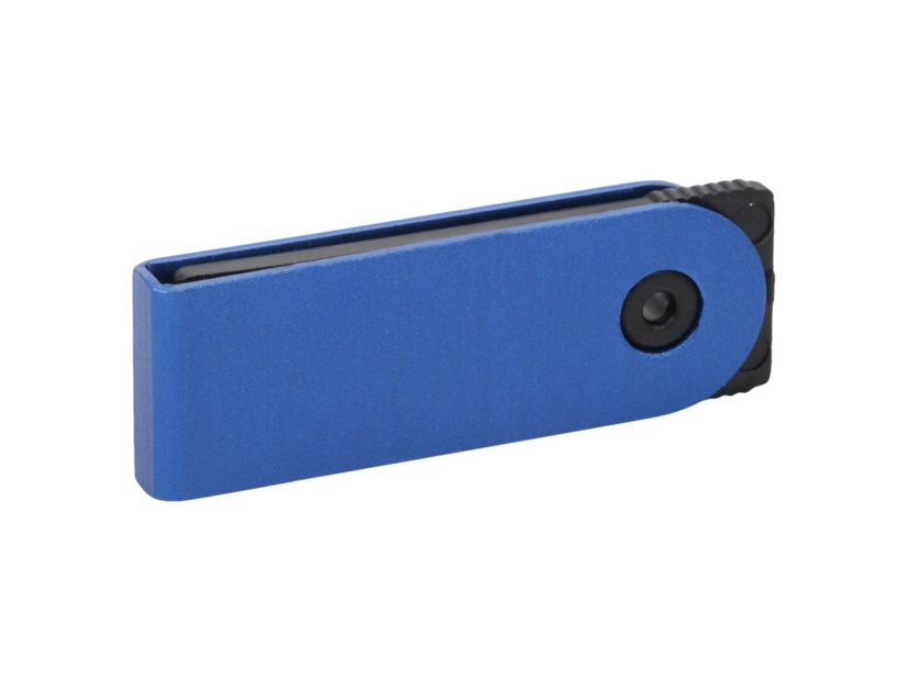 Niebieski pendrive 32GB z grawerem, matowa powłoka