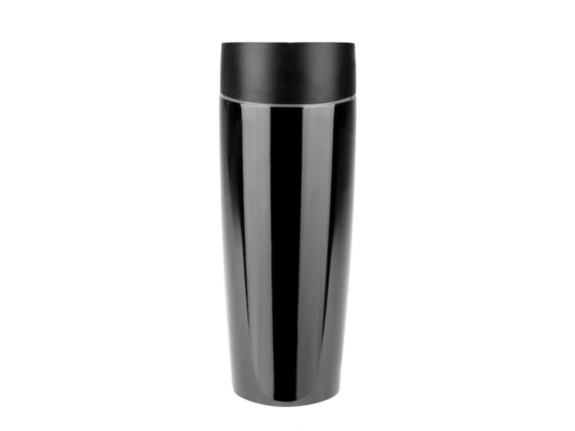Kubek podróżny 400 ml, czarny, do nadruku firmowego logo, +leakproof