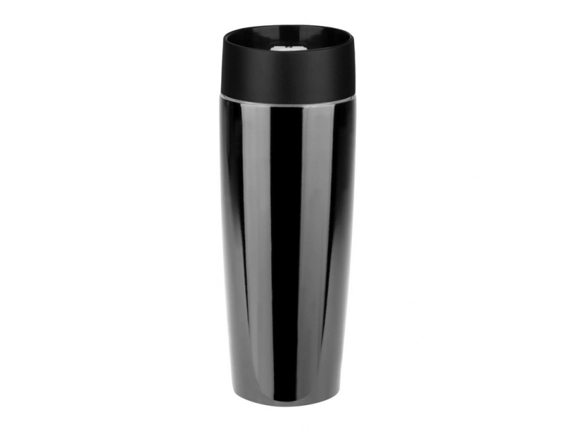 Kubek podróżny 400 ml, czarny, do nadruku firmowego logo, +leakproof