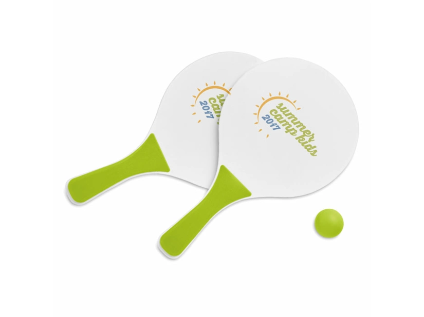 Zestaw do tenisa na plaży Mini match, limonkowy