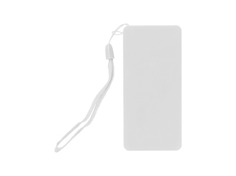 Tani power bank z nadrukiem logo, pojemność 4000 mAh - biały kolor