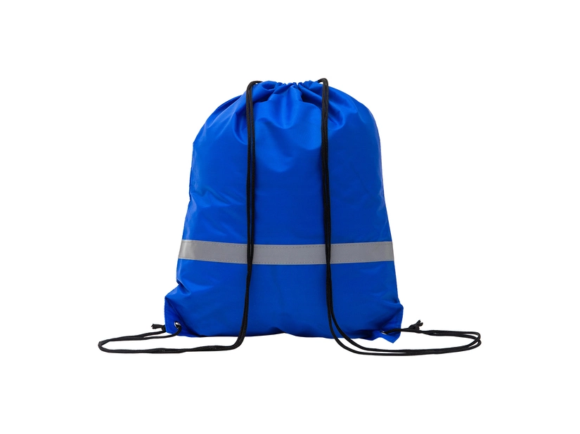 niebieski plecak z taśmą odblaskową - 7 litrów