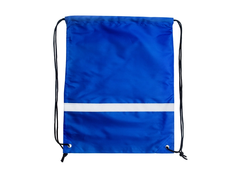niebieski plecak z taśmą odblaskową - 7 litrów